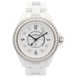 Chanel J12 Damenuhr mit Diamantbezel