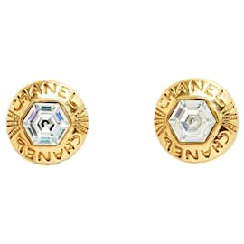 Chanel Haute Couture Orecchini 1995s Esagonali Dorati Clip on