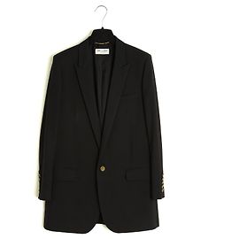 Saint Laurent 2016 Veste Blazer FR40 Slimane Wool Single Button Jacket UK12 US10