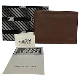 Gianni Versace Brown Leather Wallet