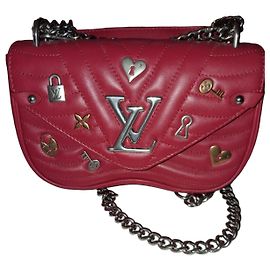 Louis Vuitton Borsa a Tracolla in Pelle Rossa con Charm