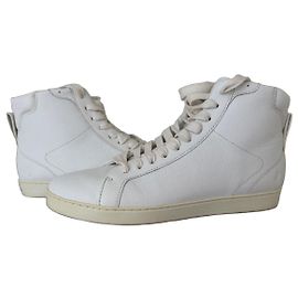Jimmy Choo Sneakers high-top in pelle bianca