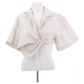Top Le Splash Jacquemus beige de lino