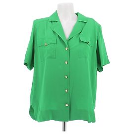 Camicia Ganni verde in viscosa