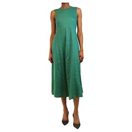 Weekend Max Mara Ärmelloses Slip-Kleid aus Leinenmischung in Grün - Größe UK 4