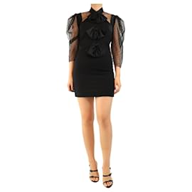 Minivestido negro de tul con manga larga - talla UK 8 - Givenchy