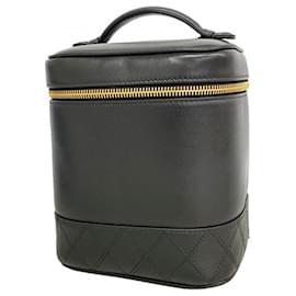 Beauty case in agnello nero Chanel
