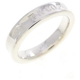 Tiffany & Co. 1837 Narrow Silver Band Ring Ring