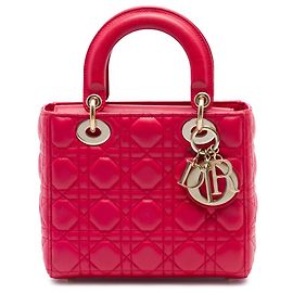 Dior Red Small Lambskin Cannage My ABCDior Lady Dior