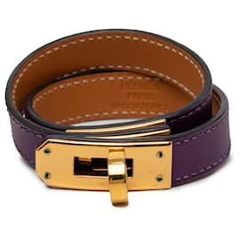 Bracelet Hermès Purple Swift Kelly Double Tour XS