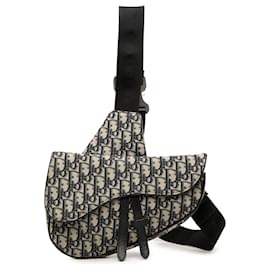 Borsa Saddle in tela Blue Oblique Dior