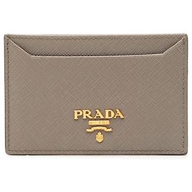 Prada Brown Saffiano Card Holder