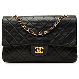 Chanel Black Medium Classic Lambskin Double Flap