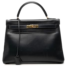 Hermès Blue Box Calf Kelly Retourne 32