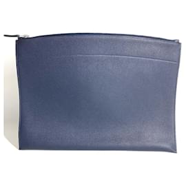 Hermès HERMES Pochette Bazaar GM in pelle Togo Blue Nuit