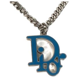 Collana in metallo blu Christian Dior