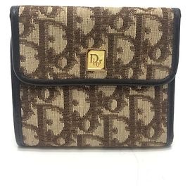 Christian Dior Trotter Muster brauner Dreifaltgeldbörse