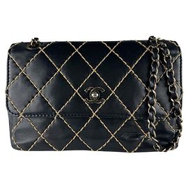 Borsa a tracolla in pelle Chanel Wild Stitch