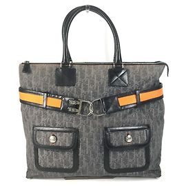 Christian Dior Dior Flight Line Trotter Logo Denim Tasche