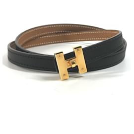 HERMES Mini H Kelly Gürtel in Epsom Swift Black - Hermès