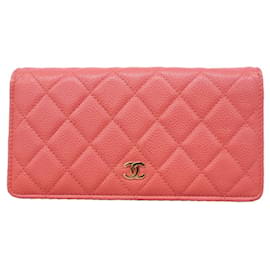 Portafoglio lungo rosa Chanel