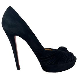 Décolleté Greissimo Knot in scamosciato nero Christian Louboutin