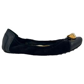 Bailarinas Louis Vuitton Monogram Cube Accent en ante negro