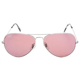 Ray-Ban Rayban Aviator Sonnenbrille aus silbernem Metall