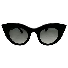Occhiali da sole Melancoly 101 Cat-Eye in acetato nero di Thierry Lasry