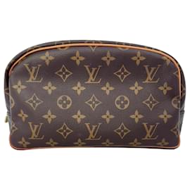 Louis Vuitton Trousse Toilette 25 Necessaire in pelle marrone