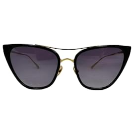 Loree Rodkin Jacklyn Cat-Eye Sonnenbrille aus Goldmetall - Autre Marque