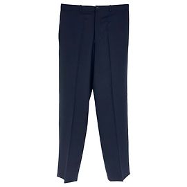 Armani Collezioni Hose mit geradem Bein aus Navy-blauer Wolle