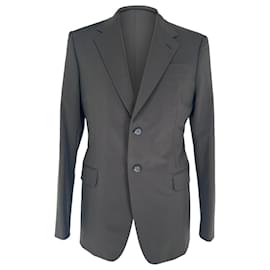 Blazer monopetto Prada con tasche in poliestere marrone
