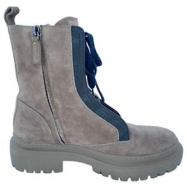 Stivaletti Combat in scamosciato color tan Brunello Cucinelli