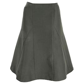 Falda midi acampanada Marni en algodón verde oliva