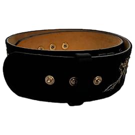 Cintura decorata in scamosciato nero Alexander McQueen - Alexander Mcqueen