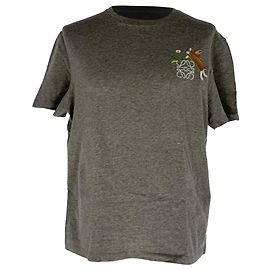 T-shirt Loewe x Suna Fujita in cotone grigio con ricami grafici