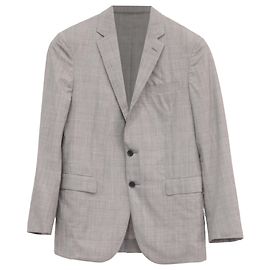 Ralph Lauren Houndstooth Blazer Purple Label in Grey Wool