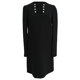 Minivestido de manga larga Miu Miu en triacetato negro