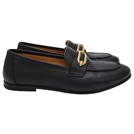 Mocassini Colette in pelle di vitello nera Hermès