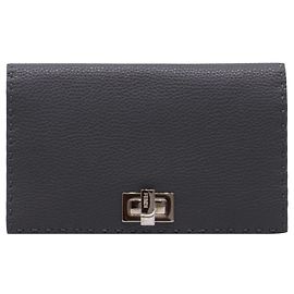 Fendi Selleria Portemonnaie aus grauem Leder