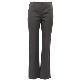 Emporio Armani Highwaist-Hose aus Wolle in Olivgrün