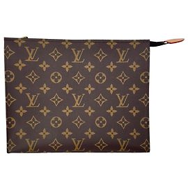 Beauty case Louis Vuitton in Toile Monogram e Pelle Marrone