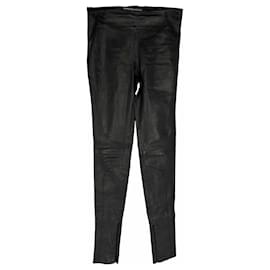 Balenciaga Skinny-Hose aus schwarzem Lammleder