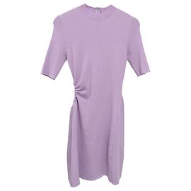 Abito midi in maglia a coste con cut-out Maje in viola Poliammide