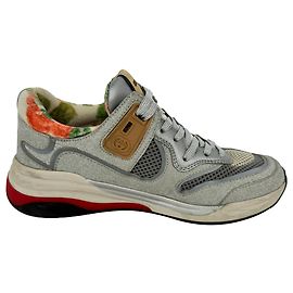 Sneakers Gucci Ultrapace Low Top in glitter argento