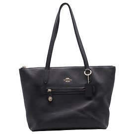 Coach Schultertasche aus schwarzem Leder
