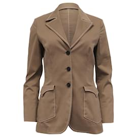 Blazer da completo Prada in cotone marrone