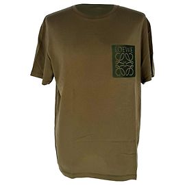Camiseta Loewe Anagram en algodón oliva
