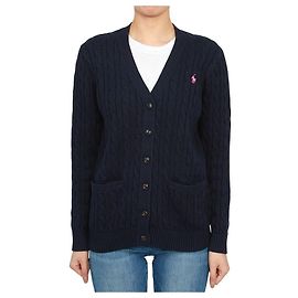 Ralph Lauren Kinder Strickjacke mit Zopfmuster NAVY (Auch für Erwachsene geeignet)